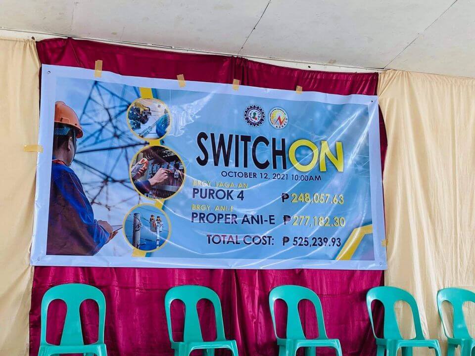 SWITCH-ON CEREMONY AT BRGY. LAGA-AN, AND BRGY. ANI-E, CALATRAVA