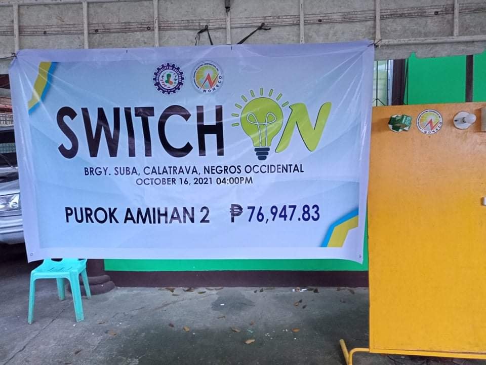 SWITCH-ON CEREMONY AT BRGY. SUBA, CALATRAVA