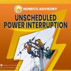 NOTICE OF UNSCHEDULED POWER INTERRUPTION